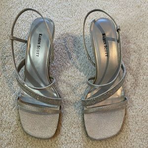 Women’s silver dress shoe